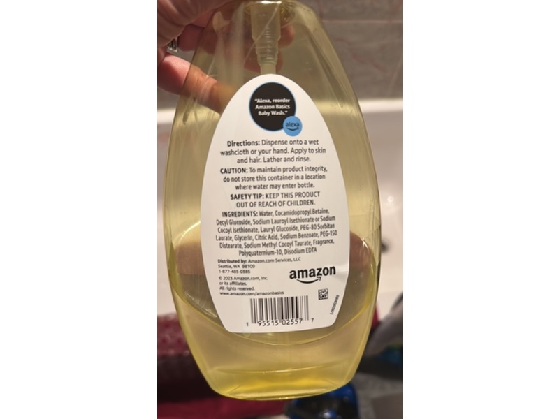 Amazon Basics Hair & Body Baby Wash, 27.1 fl oz/800 mL