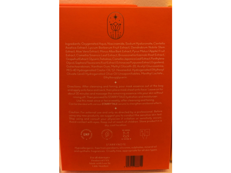 Starrytale, N.34 Perfect Bright Sheet Mask, 30 mL, 5 Count