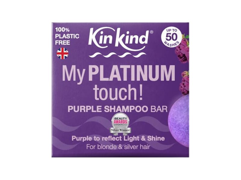 Kin Kind My Platinum Touch Shampoo Bar, Purple, 1.7 oz/50 g