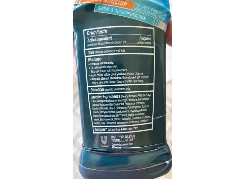 Degree Advanced Antiperspirant Deodorant, Cool Rush, 2.7 oz/76 g, 12 Count