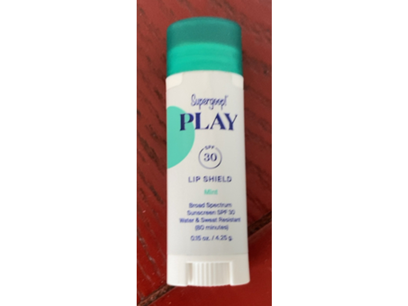 Supergoop! Play SPF 30 Lip Shield, Mint, 0.15 oz/4.25 g, Pack Of 3