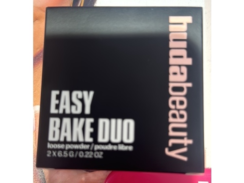Huda Beauty Easy Bake Duo Loose Powder, Cherry Peach, 0.22 oz/6.5 g