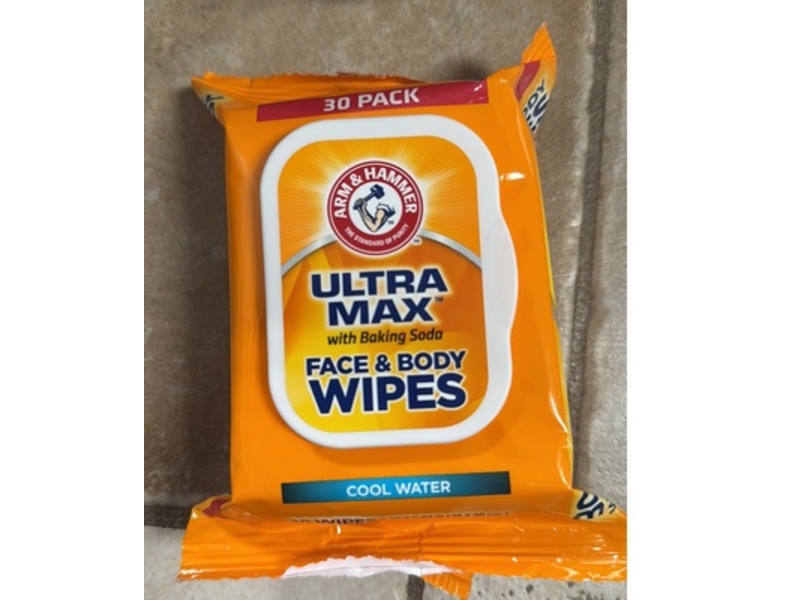 Arm & Hammer Face & Body Wipes, Cool Water, 30 Count