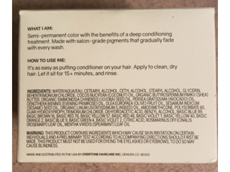 Overtone Rose Gold Coloring Conditioner, 8 oz/237 mL