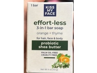 Kiss My Face Effort-Less 3-In-1 Bar Soap, Orange + Thyme, 4 fl oz/113 g, Pack Of 3 - thumbnail 2