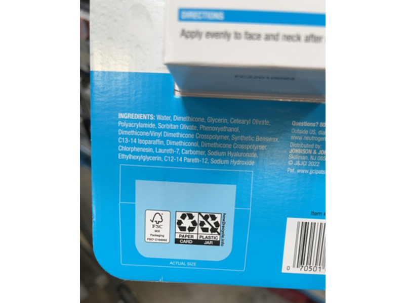 Neutrogena Hydro Boost Gel Cream, Hyaluronic Acid, Fragrance Free, 1.7 oz/48 g, Pack Of 2