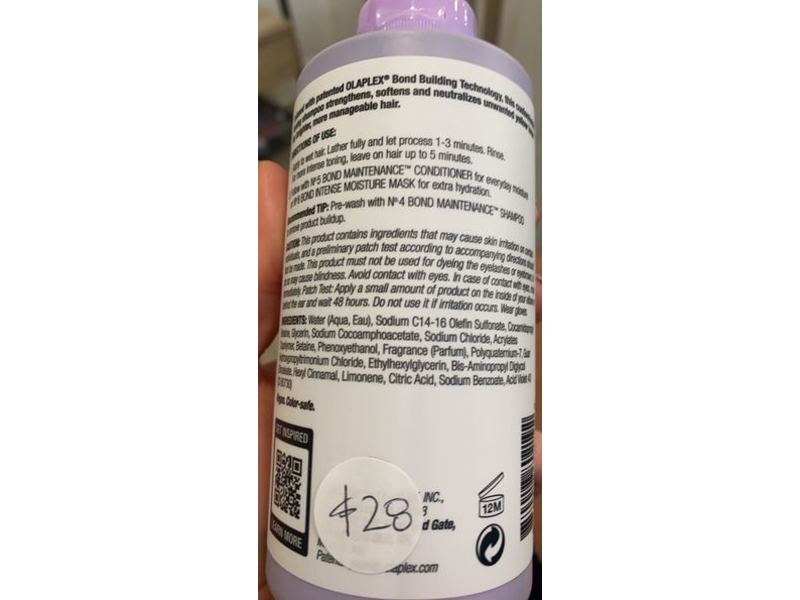 Olaplex No. 4P Blonde Enhancer Toning Shampoo, 8.5 fl oz/250 mL