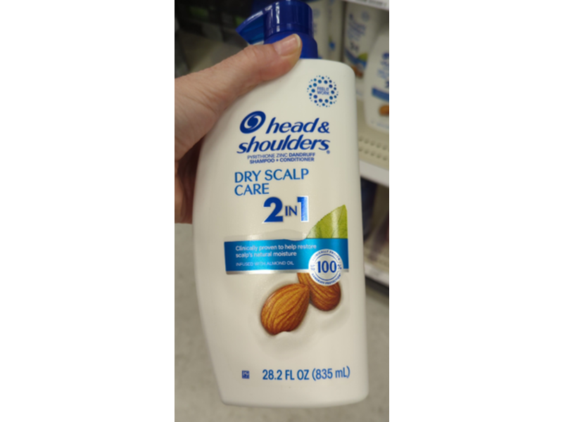 Head & Shoulders Dry Scalp Care 2-in-1 Anti-Dandruff Shampoo & Conditioner, Almond Oil, 28.2 fl oz/835 mL