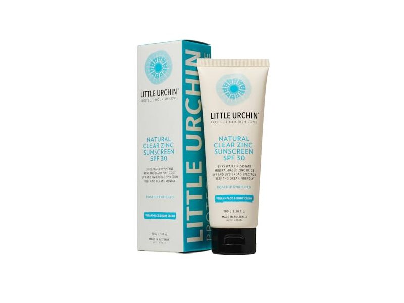Little Urchin Natural Clear Zinc Sunscreen, SPF 30, 3.38 fl oz/100 g