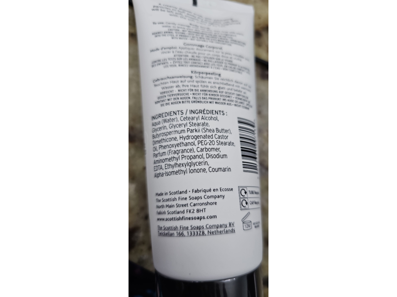 The Scottish Fine Soaps Company Au Lait Exfoliating Body Scrub, 7 fl oz/200 mL