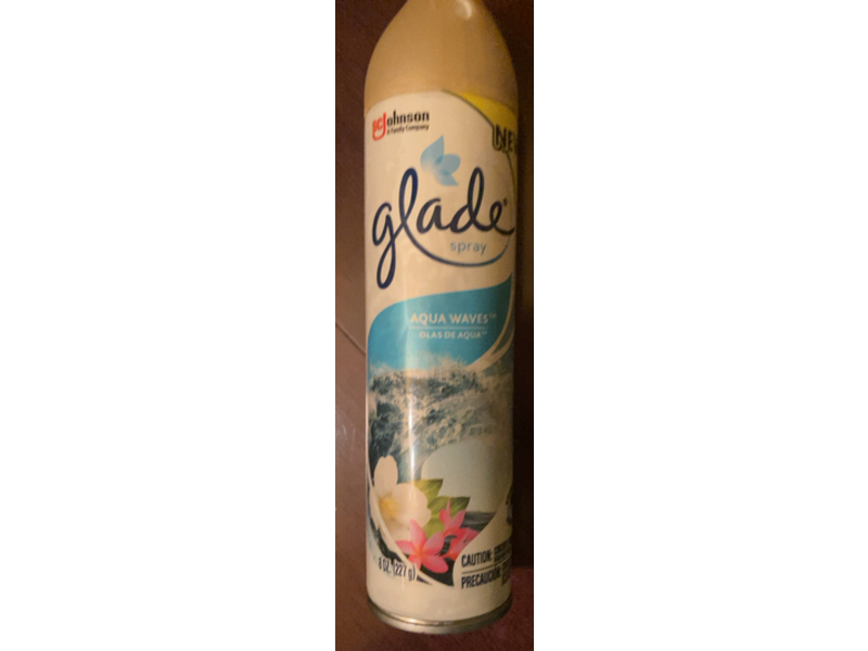 Glade Air Freshener Spray, Aqua Waves, 8 oz/227 g, Pack Of 2