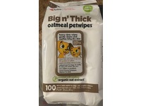 Petkin Big n' Thick Petwipes, Oatmeal, 100 Count - thumbnail 2