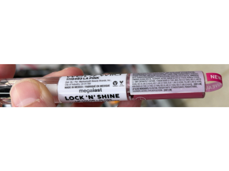 Wet N Wild Megalast Lock 'N' Shine Lip Color + Gloss, La Pink, 0.26 fl oz/8 mL