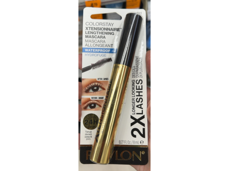 Revlon ColorStay Xtensionnaire Lengthening Mascara, Black Waterproof, 0.27 fl oz/8 mL