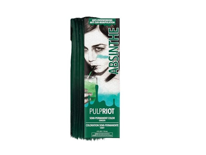 Pulp Riot Absinthe Semi Permanent Hair Color, Emerald Green, 4 oz/118 mL