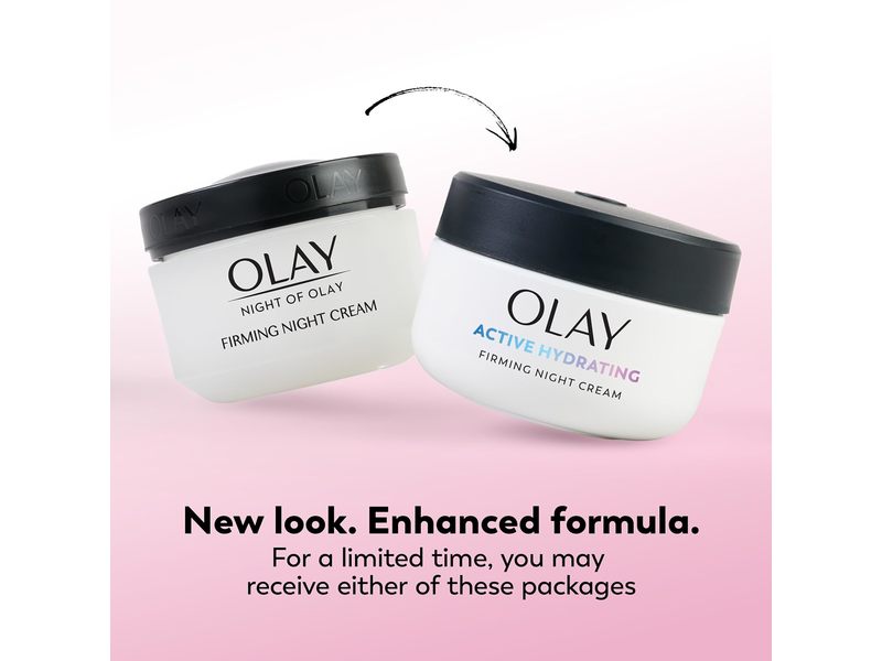 Olay Active Hydrating Firming Night Cream, Hyaluronic Acid, 1.9 fl oz.56 mL
