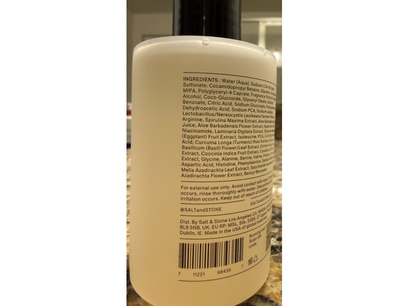 Salt & Stone Body Wash, Santal & Vetiver, 3.38 fl oz/100 mL