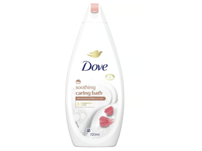 Dove Soothing Caring Bath, Alomnd & Hibiscus Scent, 720 mL
