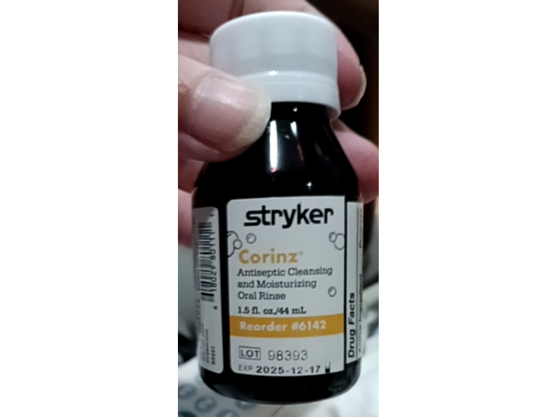 Stryker Corinz Antiseptic Cleansing & Moisturizing Oral Rinse, 1.5 fl oz/44 mL