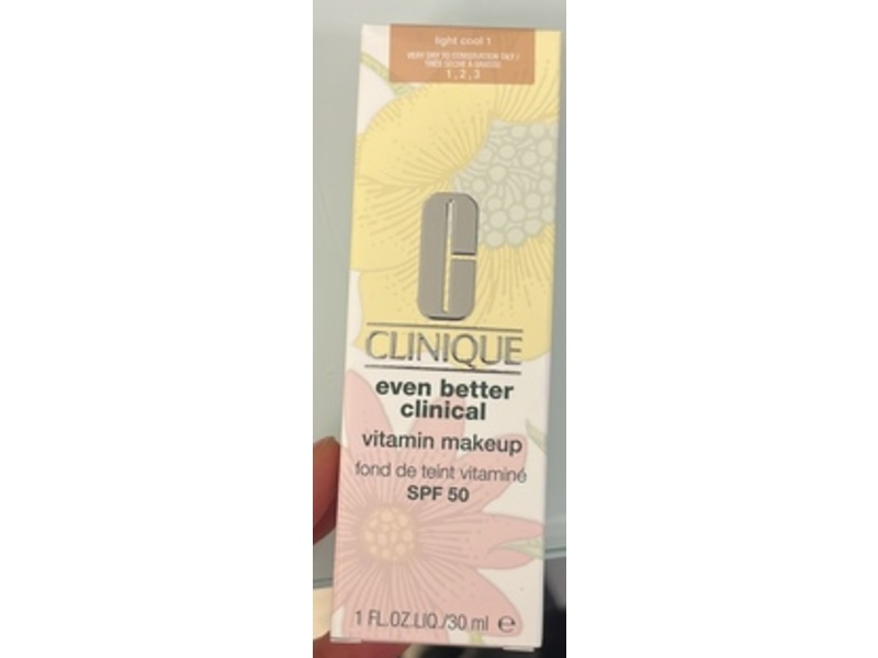 Clinique Even Better Clinical Vitamin Makeup Foundation, SPF 50, Light Cool 1, 1 fl oz/30 mL