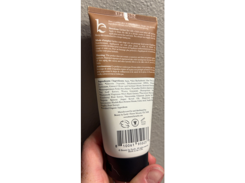 Beauty By Earth Face Self Tanner, Medium To Dark, 3 fl oz/85 mL