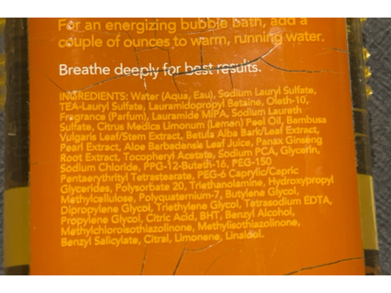 Bath & Body Works Energy Body Wash & Foam Bath, Lemon Zest, 10 fl oz/295 mL