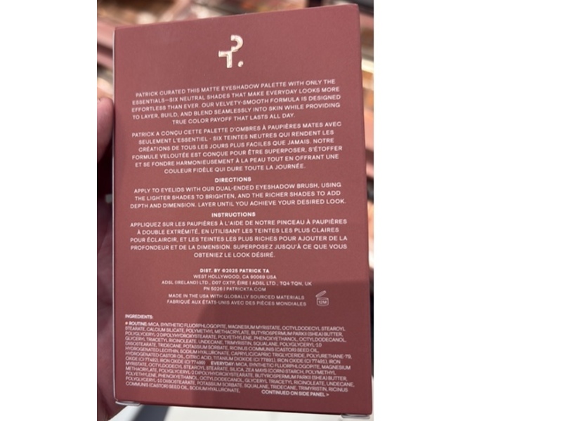 Patrick Ta Major Dimension Essential Artistry Edit Eyeshadow Palette, Deep, 0.06 oz/1.8 g