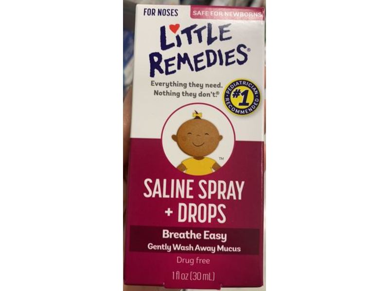 Little Remedies Saline Spray + Drops, 1 fl oz/30 mL