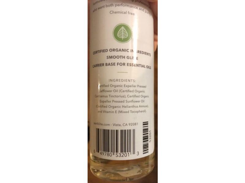 Earthlite Organic Massage Oil, 8 oz/207 mL