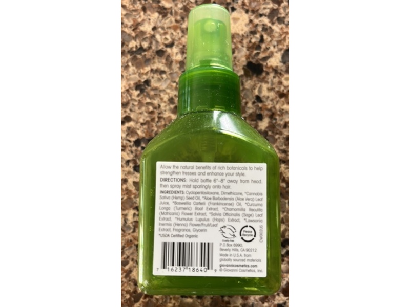 Giovanni Hemp Hydrating Hair Shine Spray, 4.3 fl oz/127 mL