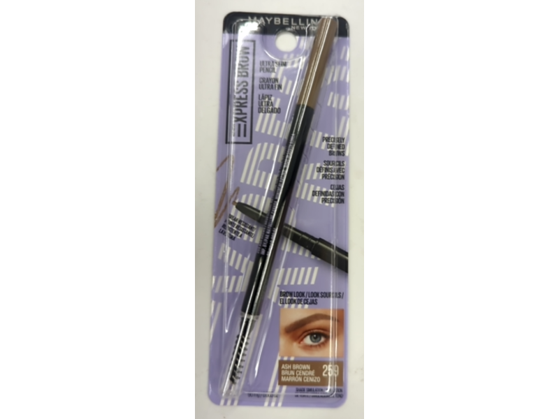 Maybelline New York Express Brow Ultra Slim Pencil, 259 Ash Brown, 0.003 oz