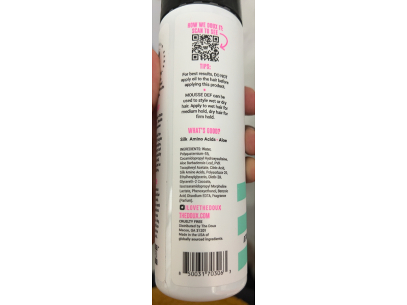 The Doux Mousse Def Texture Foam, 7 fl oz/207 mL