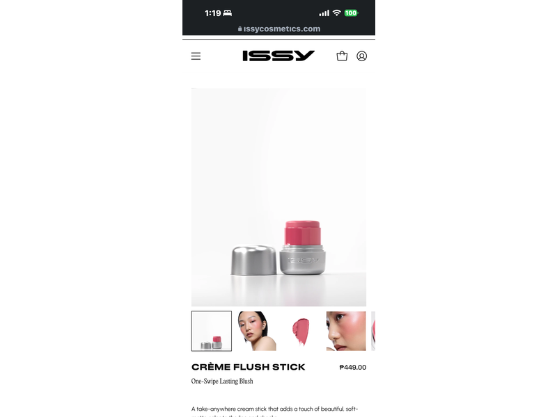 Issy Cosmetics Creme Flush Stick, Sweetheart, 0.30 oz/8.5 g