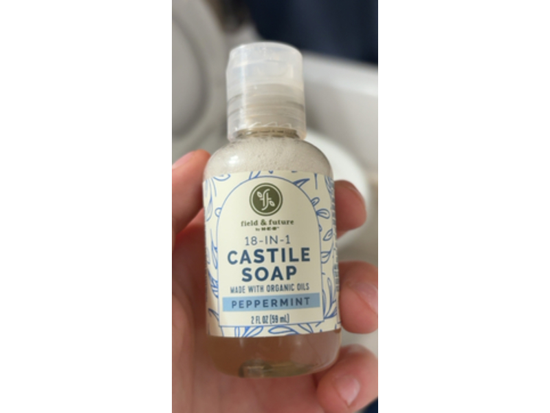 HEB Field & Future Castile Soap, Peppermint, 2 fl oz/59 mL