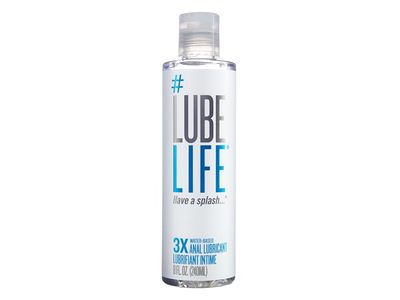 LubeLife 3X Water-Based Anal Lubricant, 8 fl oz/240 mL