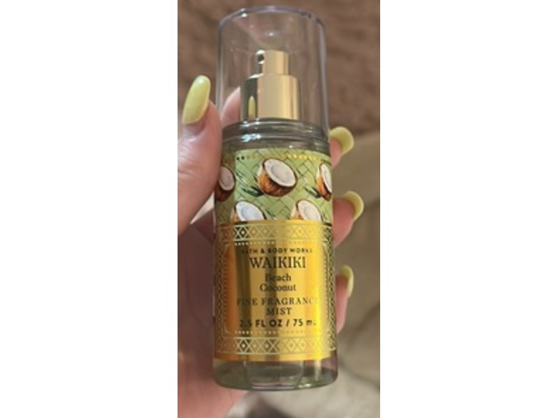 Bath & Body Works Waikiki Fine Fragrance Mist, Beach Coconut, 2.5 fl oz/75 mL