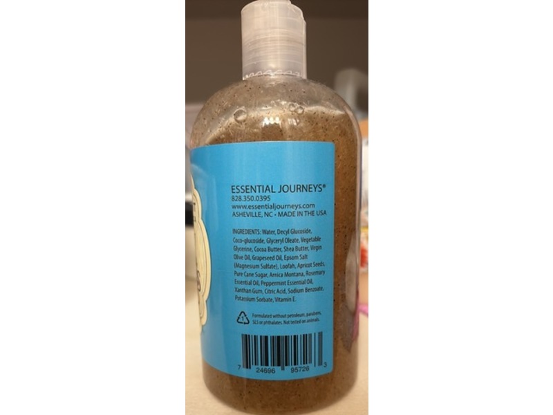 Essential Journeys Exfoliating Body Wash, Rosemary Mint Wildcrafted Arnica, 16 fl oz/473 mL