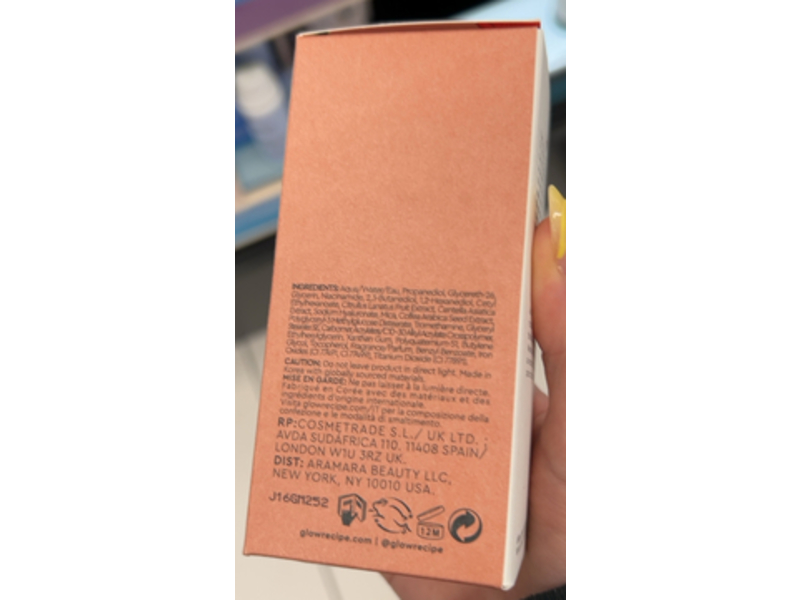 Glow Recipe Watermelon Glow Niacinamide Hue Drops Tinted Serum, Sun Glow, 1.35 fl oz/40 mL