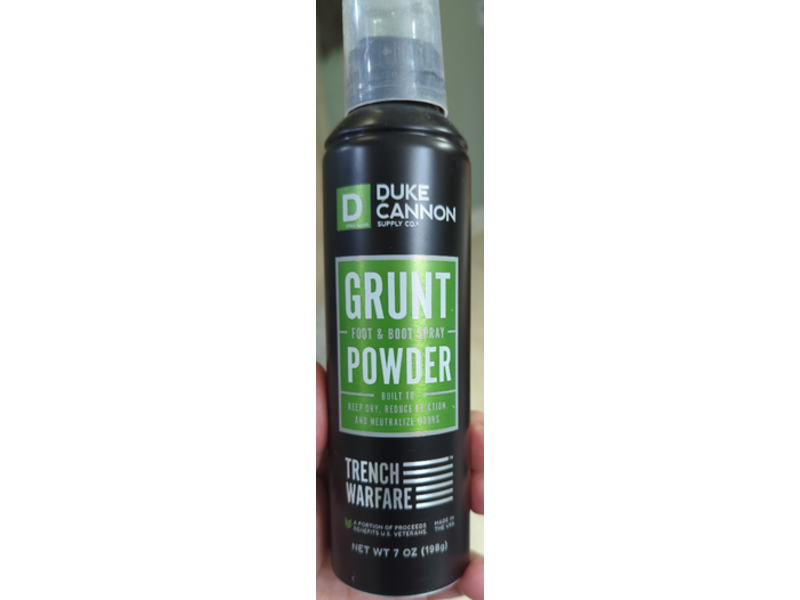Duke Cannon Grunt Foot & Boot Spray Powder, 7 oz/198 g
