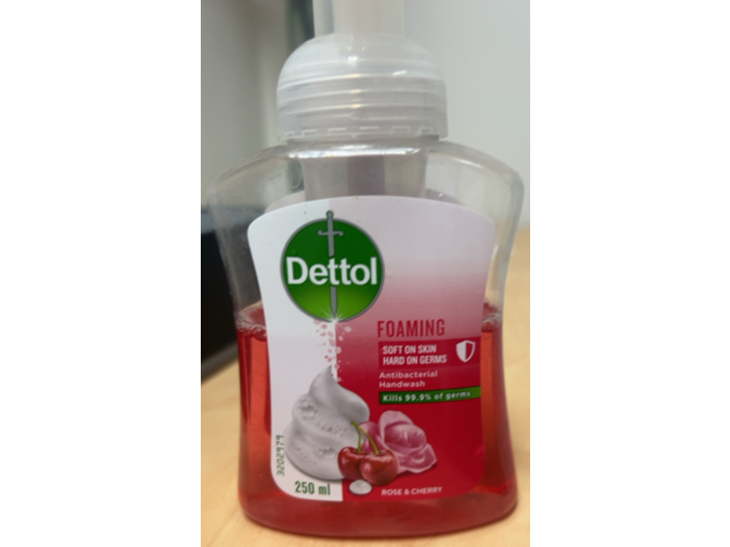 Dettol Foaming Antibacterial Hand Wash, Rose & Cherry, 250 mL, Pack Of 6