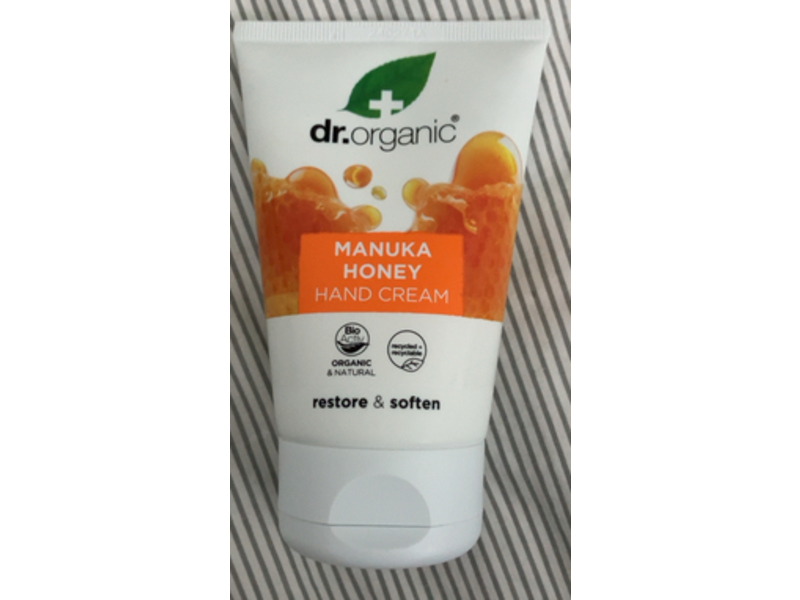 dr. Organic Hand Cream, Manuka Honey, 125 mL