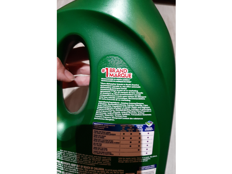 Cascade With Dawn Complete Dishwashing Gel, Citrus, 75 oz/1.70 L