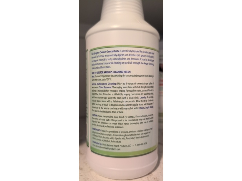 EC3 Enzyme Cleaner Concentrate, Lemon-Mint Scent, 32 oz/950 mL