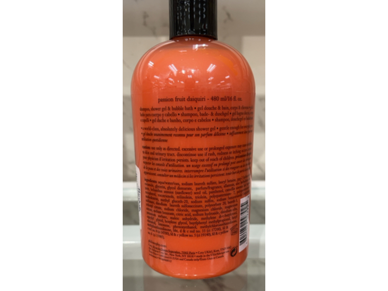 Philosophy Shampoo, Shower Gel & Bubble Bath, Passion Fruit Daiquiri, 16 fl oz/480 mL