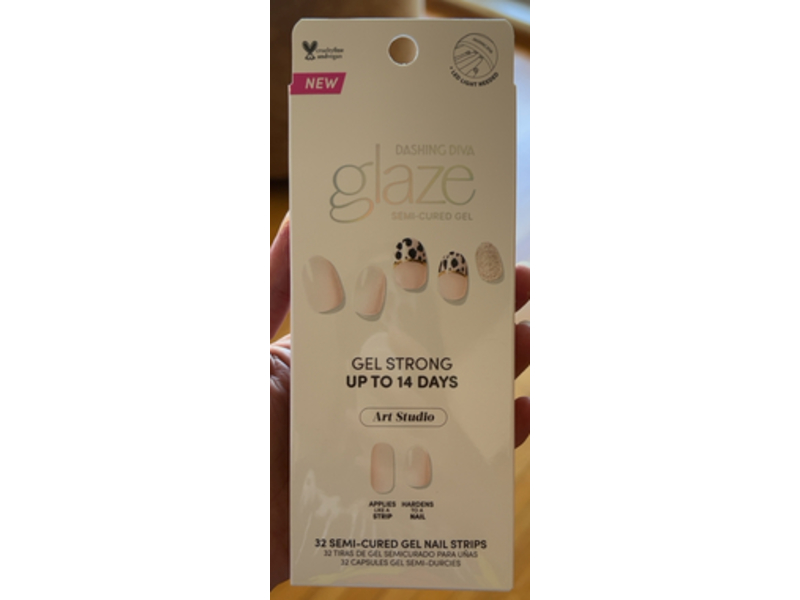 Dashing Diva Glaze Semi-Cured Gel Nail Strips, 32 Count