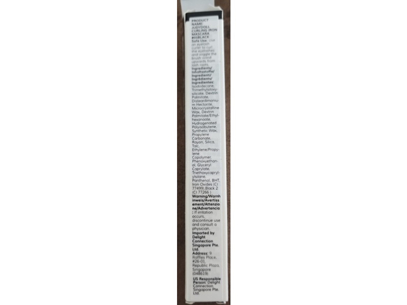 JudyDoll Curling Iron Mascara, 01 Black, 0.11 oz/3 g