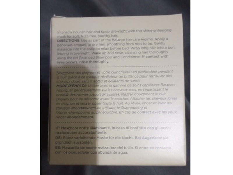 Grow Gorgeous Balance Shine-Enhancing Over Night Hair Mask, 6.7 fl oz/200 mL