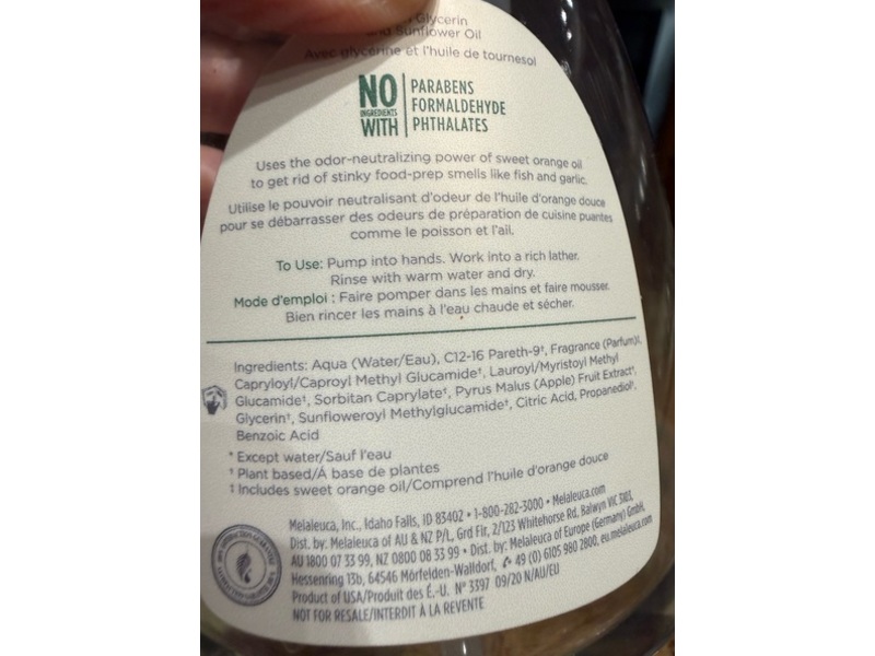 Sun Valley Foaming Hand Soap, Sweet Orange, 8 fl oz/237 mL