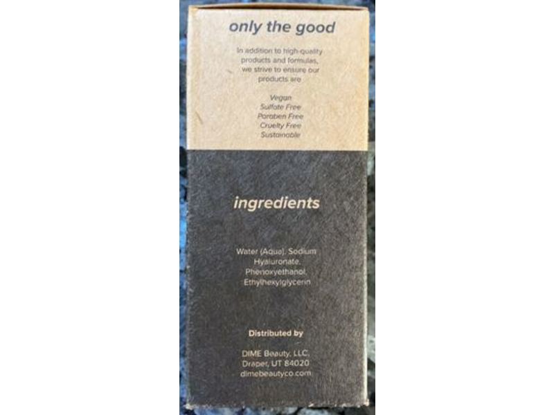 Dime Beauty Serum, Hyaluronic Acid, 1 fl oz/30 mL