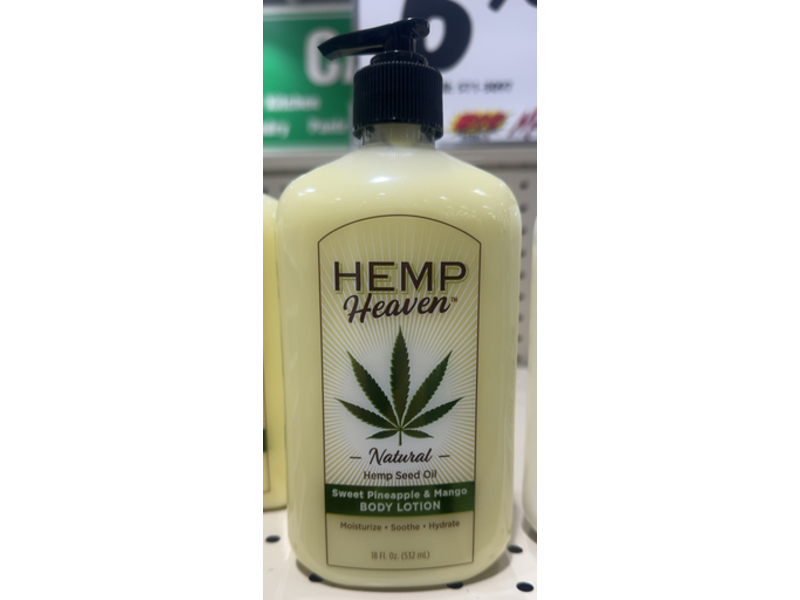 Hemp Heaven Body Lotion, Hemp Seed Oil, Sweet Pineapple & Mango, 18 fl oz/532 mL